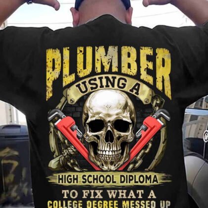 Plumber using a High School Diploma